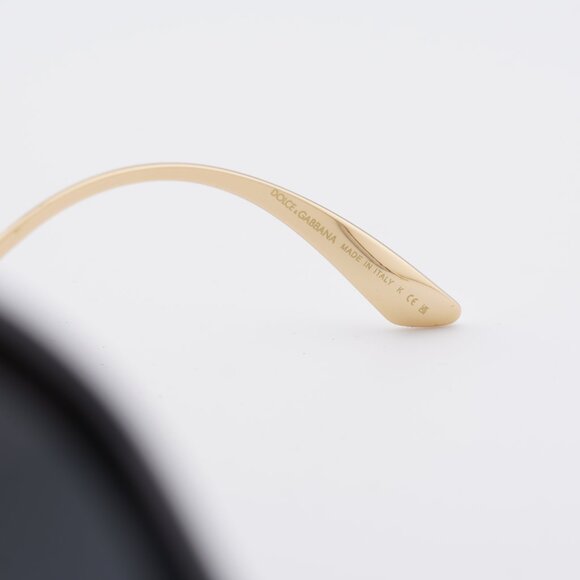 Dolce & Gabbana DG6202 501/87 Sunglasses Shiny Black Aviator Frame, Grey Lenses - Picture 7 of 10